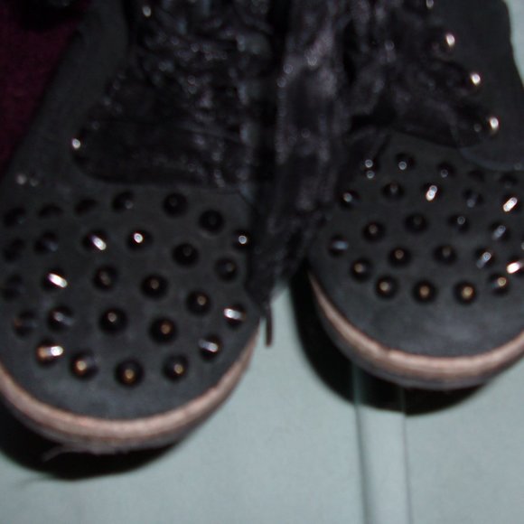 baby girl winter boots size 7 shoes winter fall seven stud black rock style - Picture 3 of 6